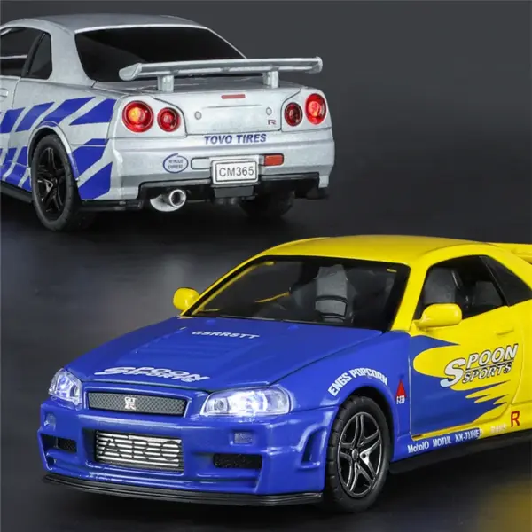 1:32 Nissan Skyline GTR R34 Diecast Car Model - Image 3