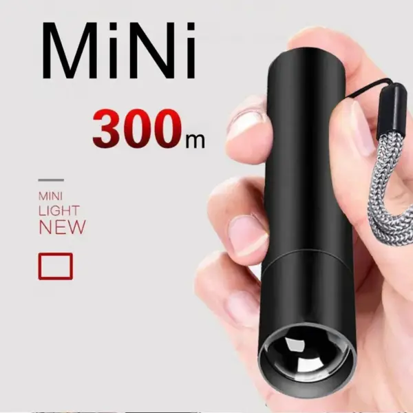 Mini Zoom Waterproof LED Flashlight 450 Lumen - Image 2