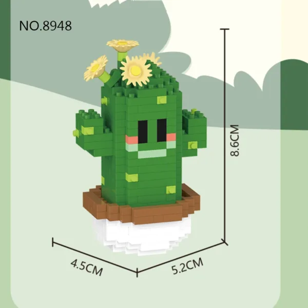 Mini Potted Cactus Building Block Set - Image 12