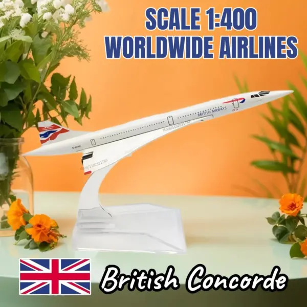 1:400 Diecast Concorde Aircraft Model Toy