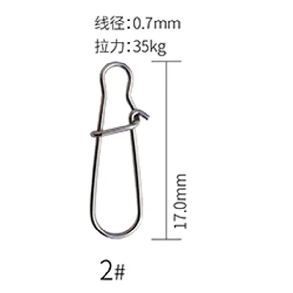 Stainless Steel Fishing Snaps 50pcs Variety - Image 7