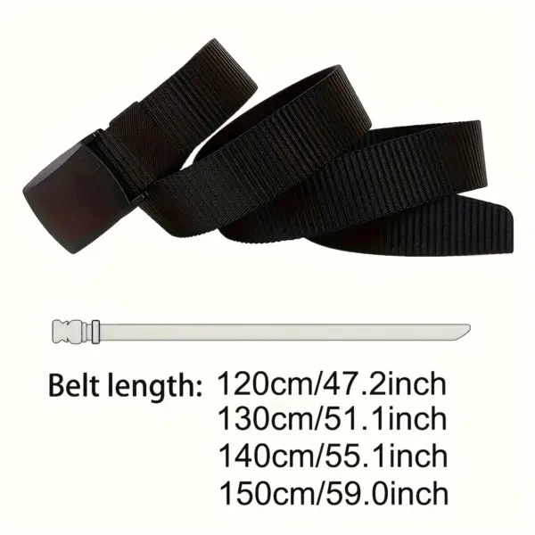 Men's Tactical Canvas Belt with Automatic Buckle - Image 2