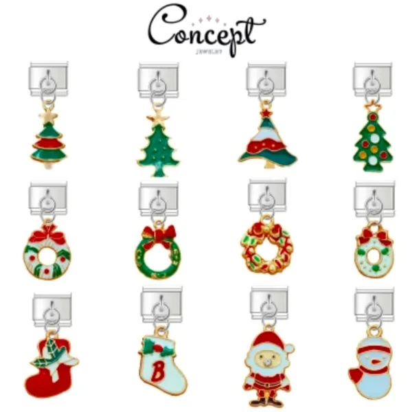 Christmas Tree Charm Links for Bracelets