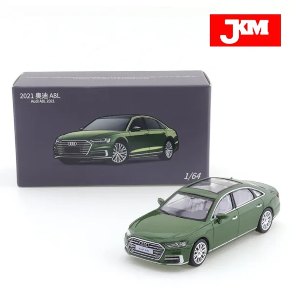 1/64 Audi A8L 2021 Green Diecast Model Car