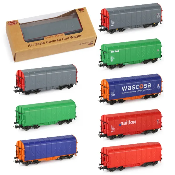 HO Scale 1:87 Covered Coil Wagon Model Train