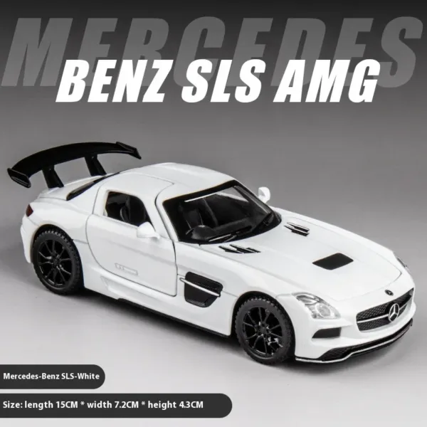 1:32 Mercedes Benz SLS AMG Diecast Model Car - Image 6