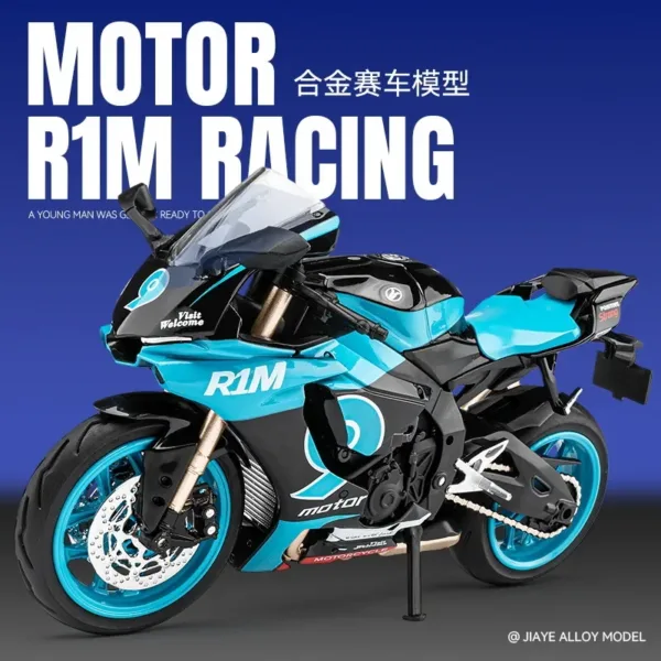 1:12 Yamaha YZF-R1M Diecast Motorcycle Model - Image 2