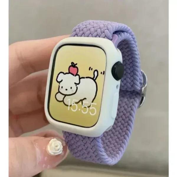 Korean Cute Nylon Strap for Apple Watch 38-49mm - Image 18