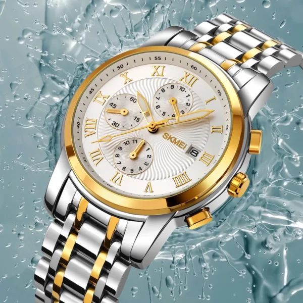 Men's Women's Stainless Steel Quartz Watch - Image 2