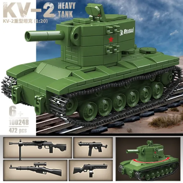 WW2 Tank Building Blocks Model Set for Kids - Image 16