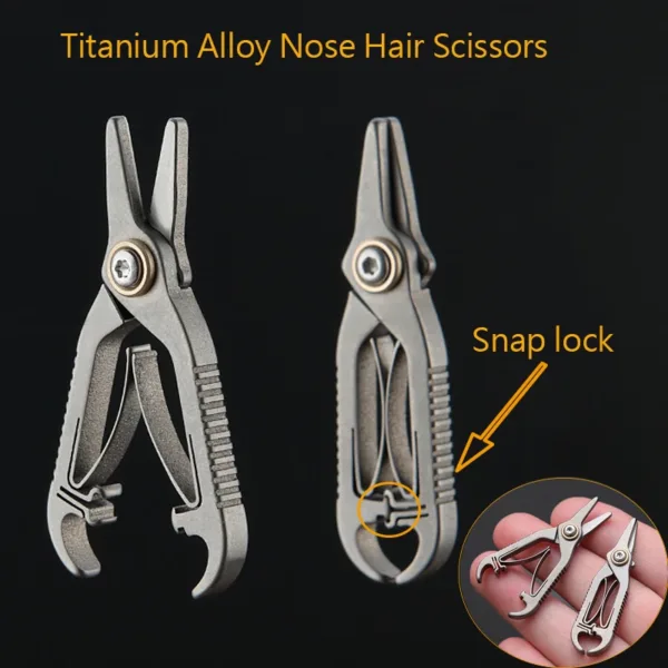 Titanium Alloy Nose Hair Scissors 48MM