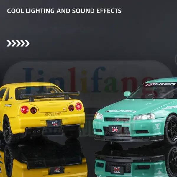 1:32 Nissan Skyline GTR R34 Diecast Model Car - Image 2