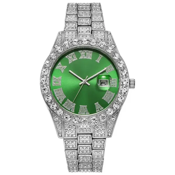 Luxury Hip Hop Quartz Watch with Rhinestones - Image 7