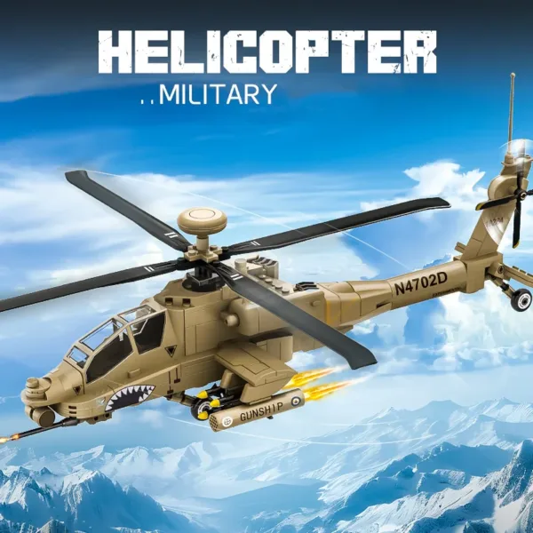 Mustang Helicopter Building Block Toy Set - Image 3