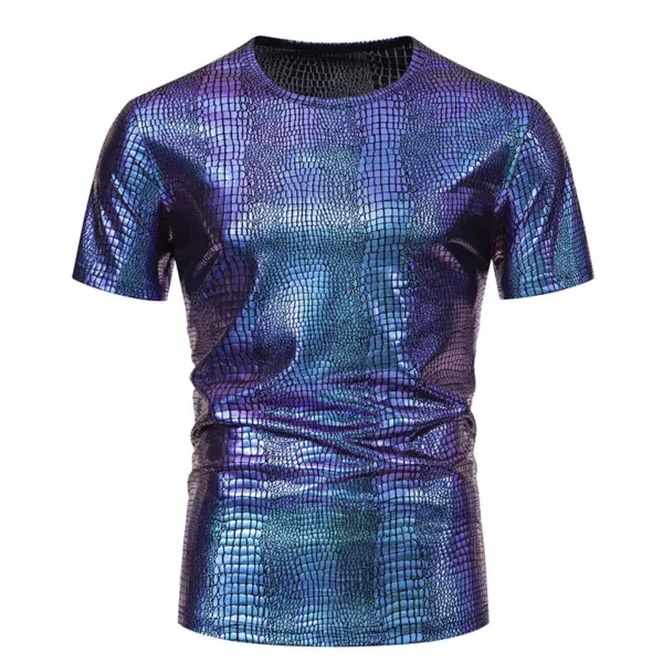 Men's 70s Disco Sequin Shirt for Parties - Image 2