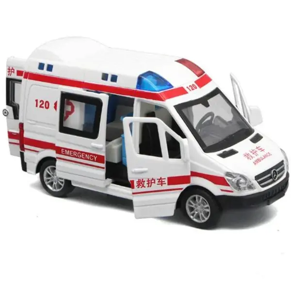 1:32 Ambulance Diecast Model with Sound Light - Image 2