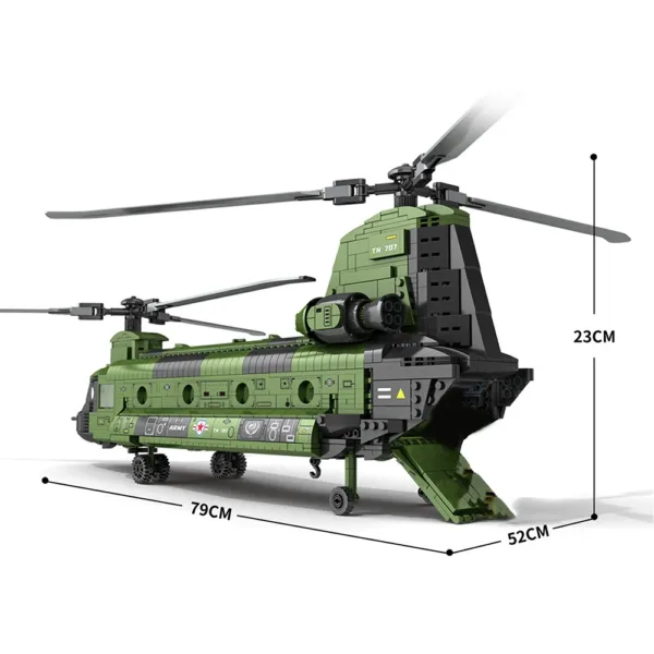 Chinook Helicopter Building Blocks Set 1622 Pieces - Image 6