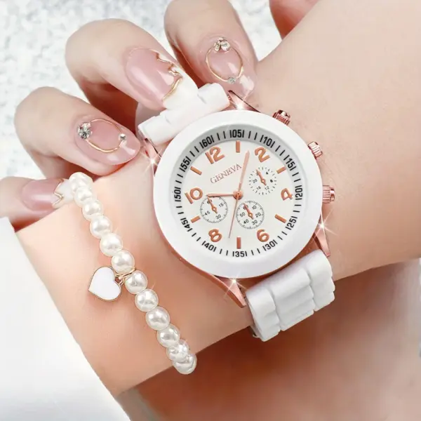 6PCS Women's Casual Jewelry Watch Set - Image 3