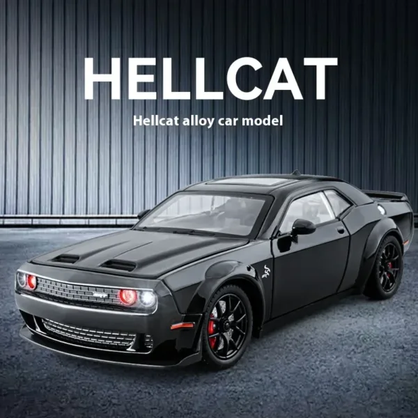 1:24 Dodge Challenger SRT Hellcat Diecast Model - Image 4