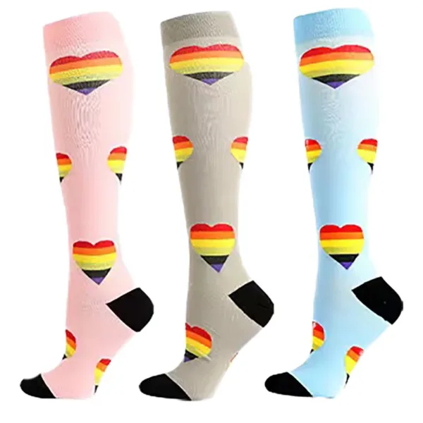 3 Pairs Compression Socks for Men and Women - Image 16