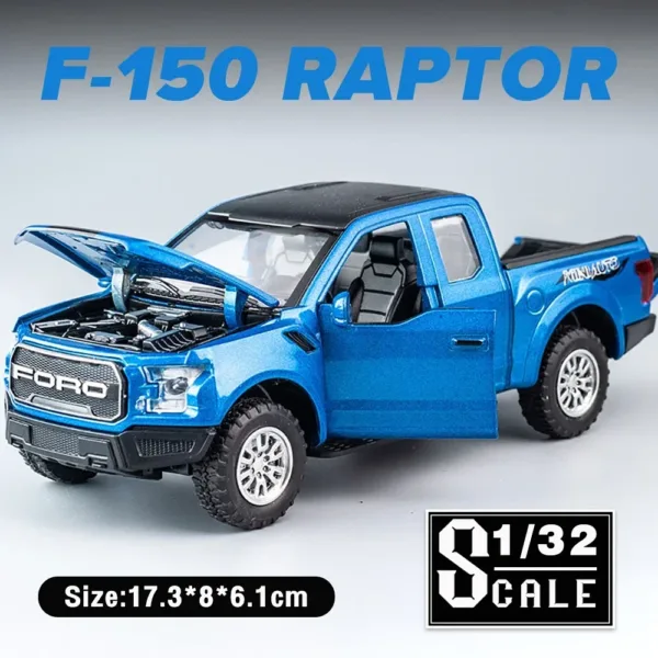 1:32 Ford Raptor F150 Diecast Model Car - Image 10