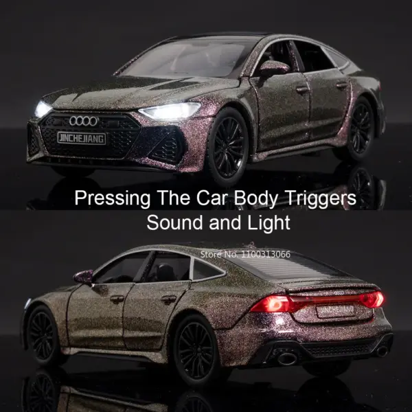 1/32 Scale RS7 Diecast Toy Car with Lights - Image 4