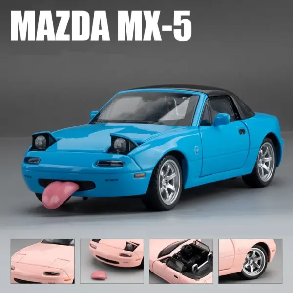 1:32 Mazda MX-5 Diecast Metal Car Model - Image 7