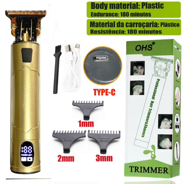 OHS X1 LCD Hair Clipper 0mm Trimmer - Image 7