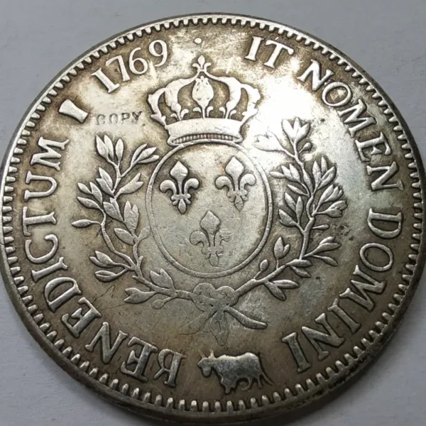 Louis XVI Silver Plated Coin Replica 1769 1775 - Image 4