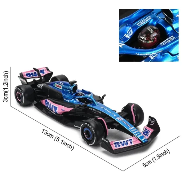 Bburago 1:43 BWT Alpine A523 F1 Model Car - Image 5