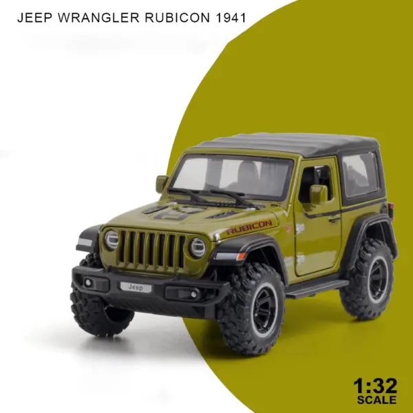 1:32 Scale Alloy Jeep Wrangler Rubicon Toy - Image 6