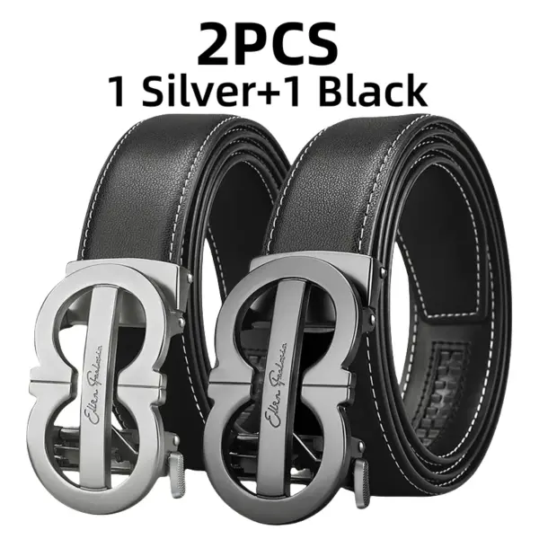 Men's Genuine Leather Automatic Buckle Belt - Image 7