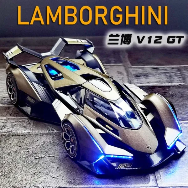 1:22 Lamborghini V12 GT Diecast Car Model - Image 2