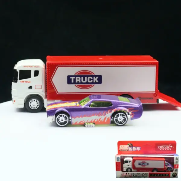 1:64 Alloy Double-Layer Container Truck Model - Image 9