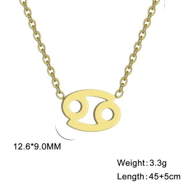 Zodiac Pendant Necklace for Women 12 Signs - Image 19