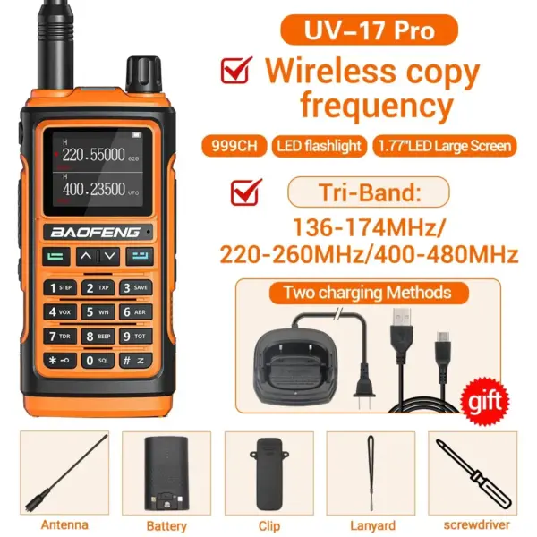 Baofeng UV-17 Pro Walkie Talkie 16KM Range - Image 12