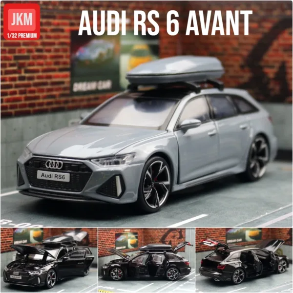 1/32 Audi RS6 Diecast Model Car with Lights