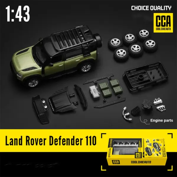 1:43 Diecast Land Rover Defender Model Green