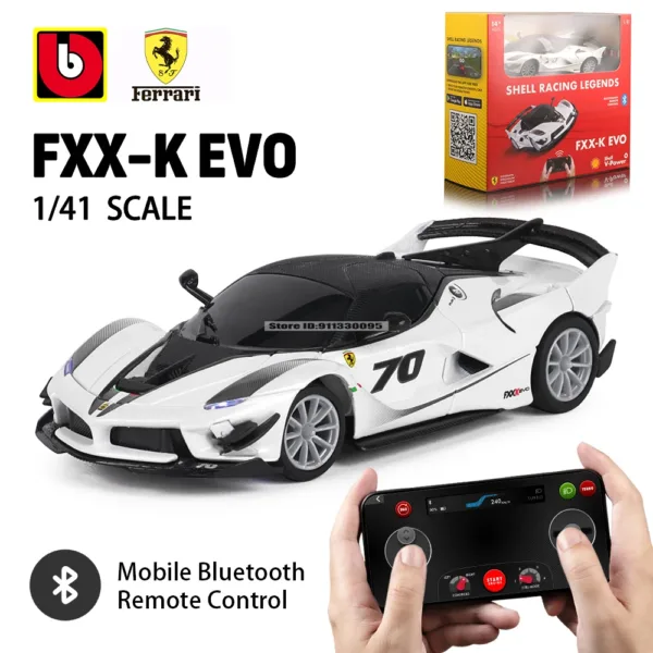 Bburago 1:41 Ferrari Bluetooth RC Car Model - Image 4