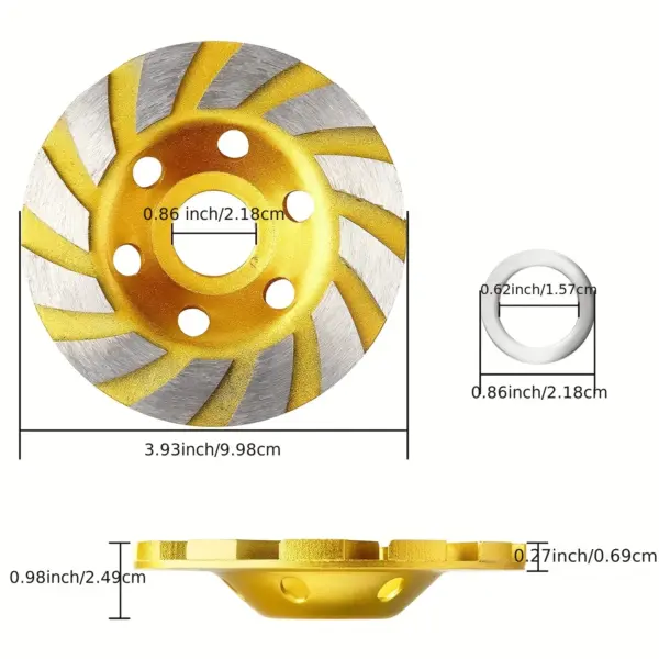 4 Inch Turbo Diamond Grinding Wheel for Grinders - Image 3