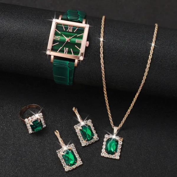 5-Piece Women's Fashion Jewelry Watch Set - Image 7