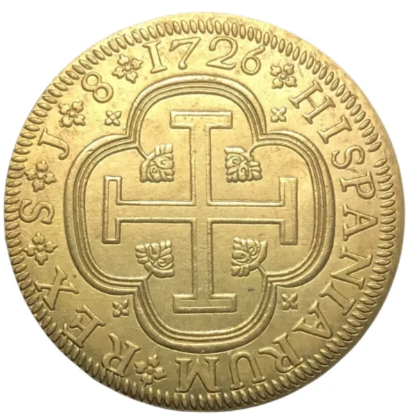 1726 Spain 8 Escudos Gold Copy Coin