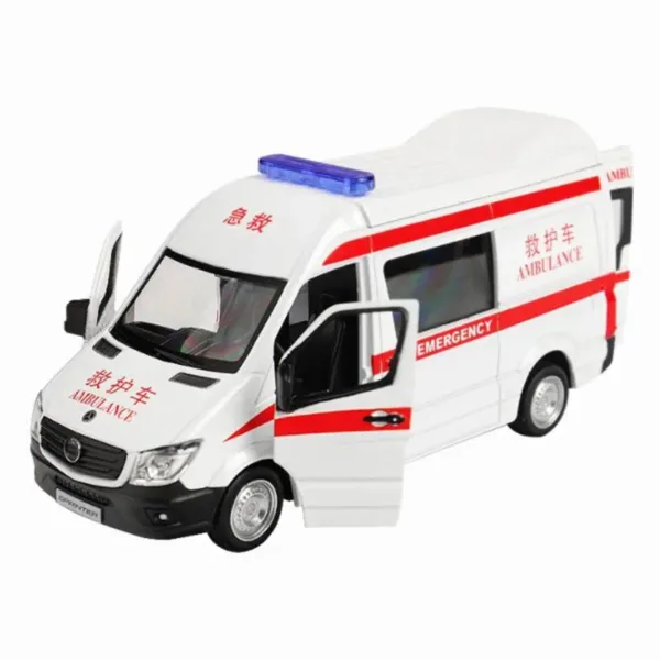 15CM 1:36 Scale Metal Ambulance Toy Car - Image 4