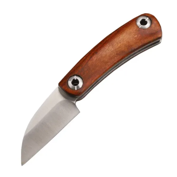 D2 Stainless Steel Folding Knife with Wood Handle