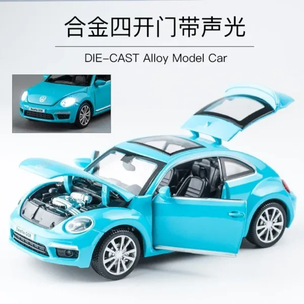 1:32 Volkswagen Beetle Diecast Car Model - Image 3