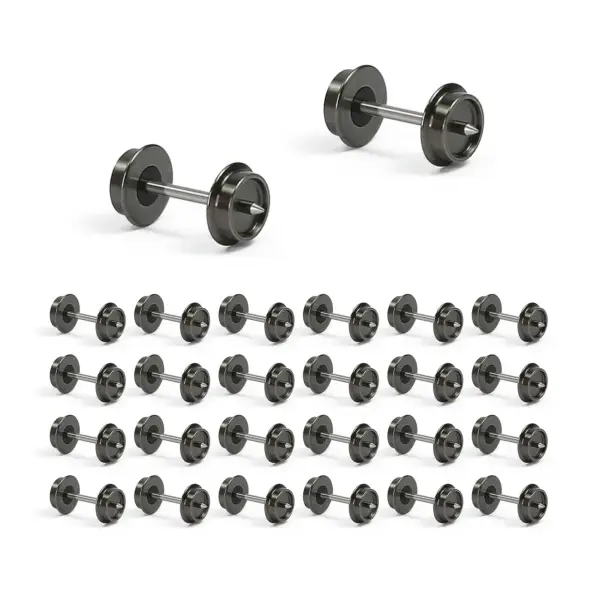 N Scale Metal Wheelsets 12pcs/24pcs DC - Image 2