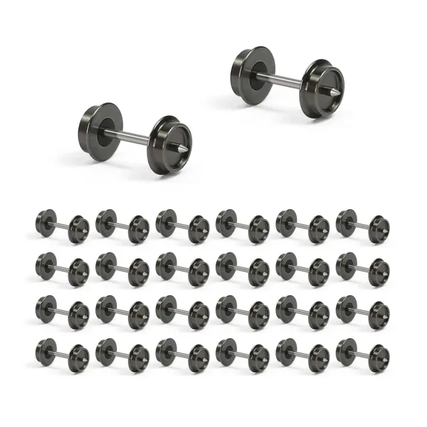 24pcs N Scale Metal Wheelsets for Model Trains