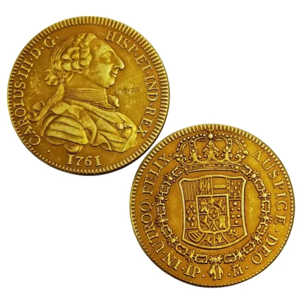 1761 Replica Gold Coin of Carlos III