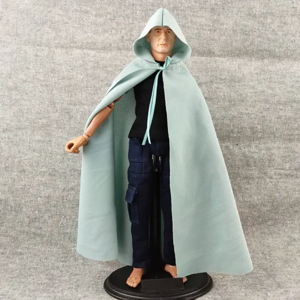 1:6 Scale Black Hooded Cloak for Action Figures - Image 7