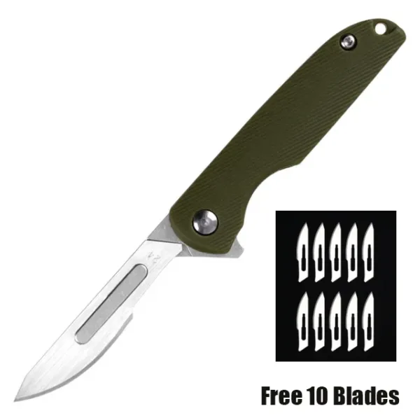 Mini Folding Knife with 10 Replaceable Blades - Image 10